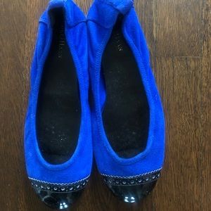Cole Haan Nike patent tip suede ballet pumps